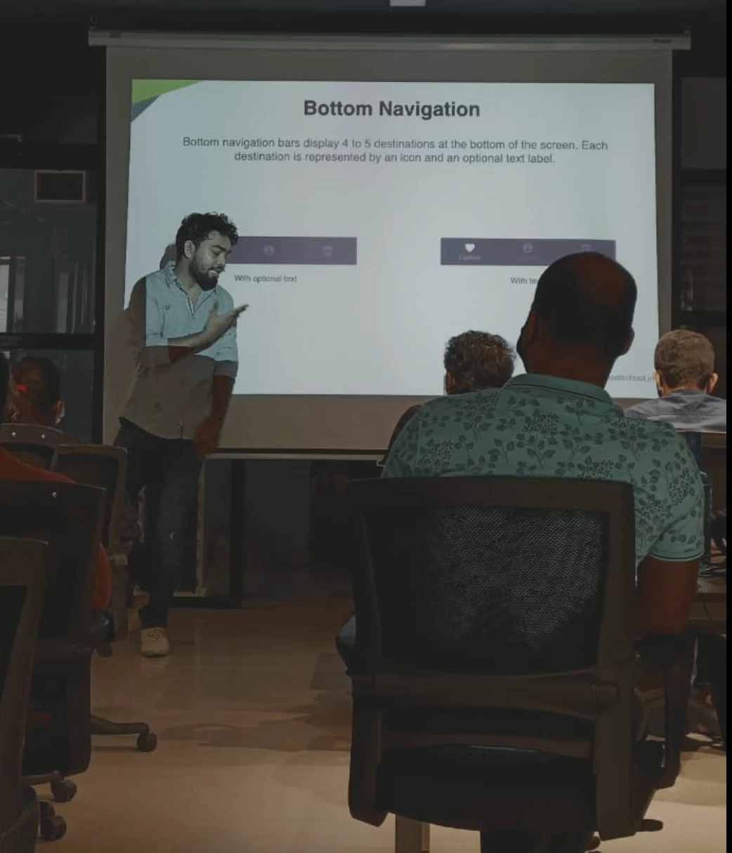 Shushant teaching a design workshop